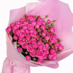 Букет из 19 веток роз Мисти Бабблз