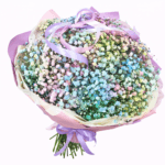 Букет из гипсофилы «Радуга»