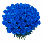 Синяя роза 51 шт