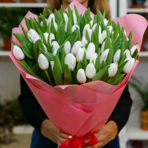 101 белый тюльпан