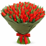 101 красный тюльпан