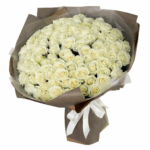 Белые розы 101 шт