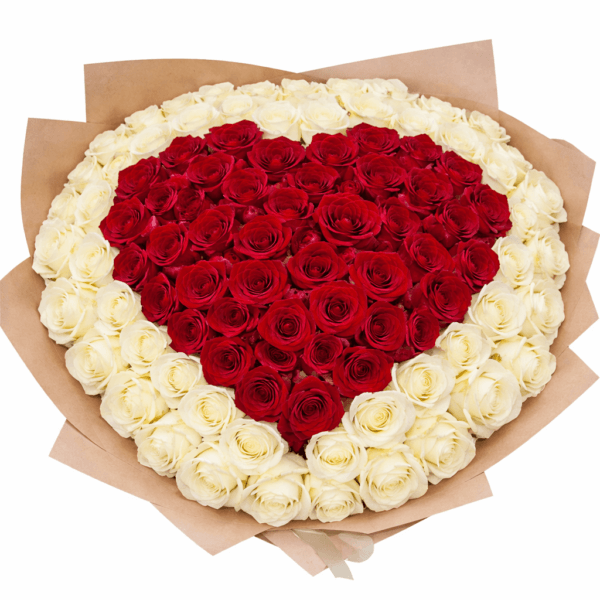 101 роза сердце