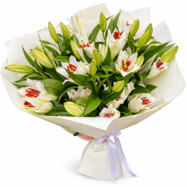 Большой букет лилии