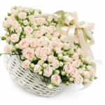 Бомбастик спрей роза в корзине 31 ветка