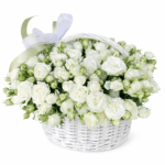 Мисс Бомбастик белый в корзине