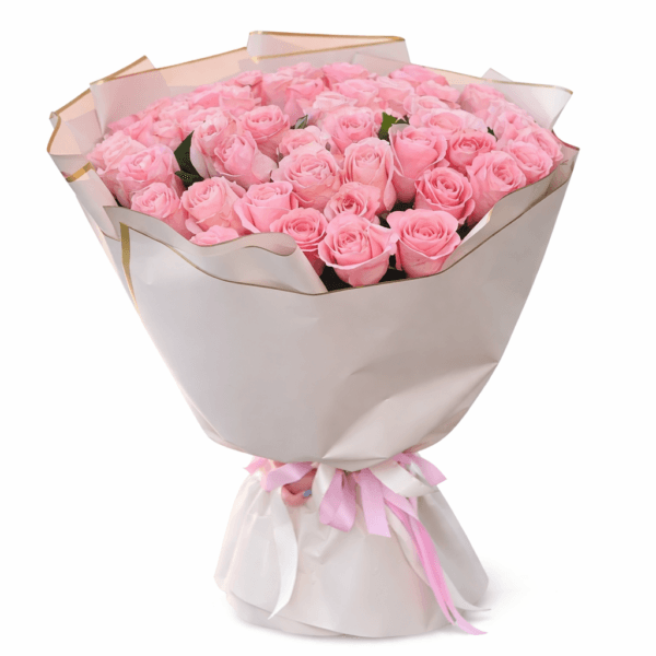 Розовая роза Анна Карина 51 шт