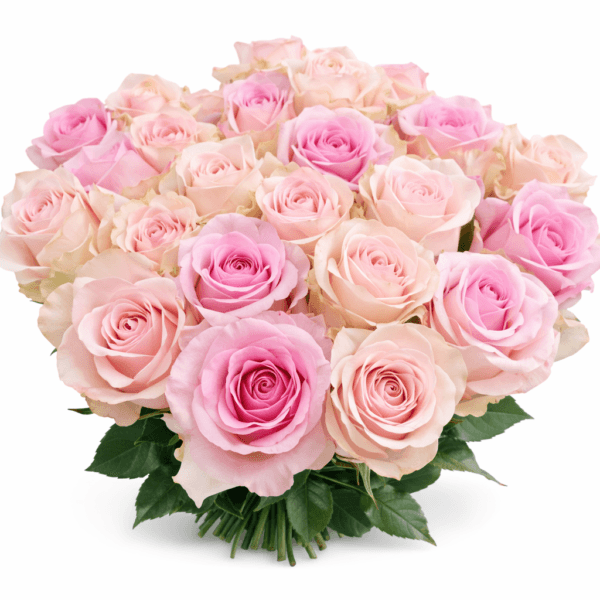 Розовые розы 35 шт