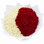 101 роза «Инь и Янь»