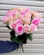 Розовые розы 35 шт