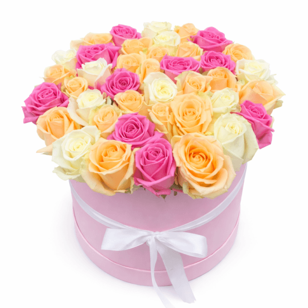 Роза микс 31 шт в коробке