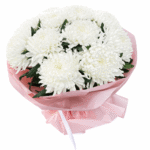 Букет 9 хризантем шары