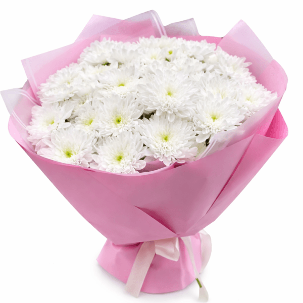 Букетик белых хризантем