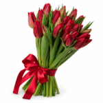 21 красный тюльпан