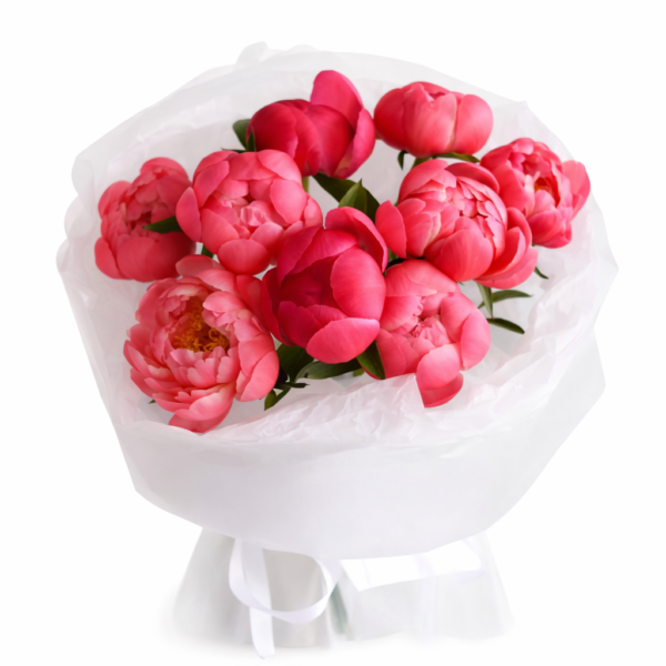 Букет пионов «Розовый Бархат»