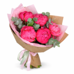 Пионовый букет «Розовый Шарм»