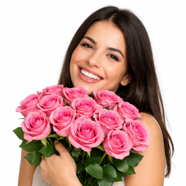 Розовые розы